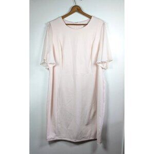 Calvin Klein Chiffon Sheath Dress Size 22‎ 22W Cocktail Party Church Career Plus